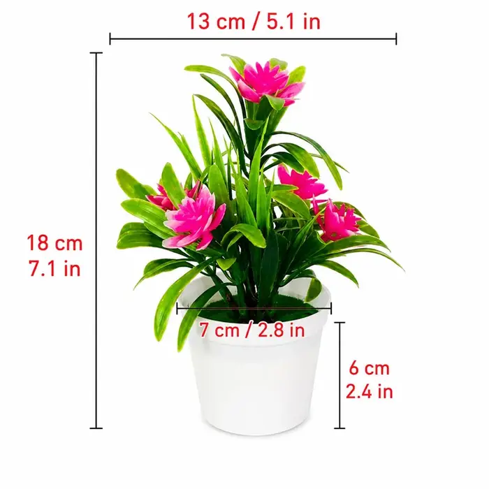 Mini-bonsaï de fleurs artificielles en pot pour décoration de table, de maison, de salle, de salle d