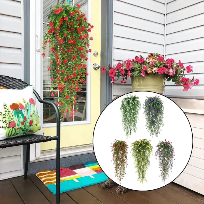 Plantes suspendues artificielles en plastique de 76 cm