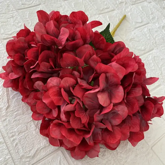 Fleur artificielle d'hortensia de style rétro, décoration d'art de mariage d'hôtel, décoration de ta