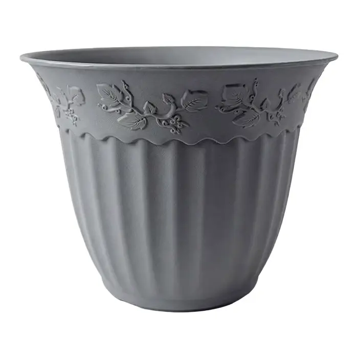 Pot de fleurs en plastique de 8 pouces avec trous de drainage