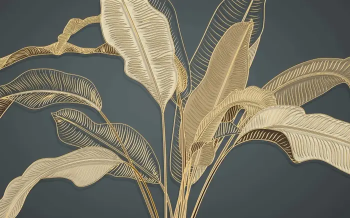 Papier peint Photo avec plantes tropicales, bananier, décoration de maison, pour salon, salle de bai