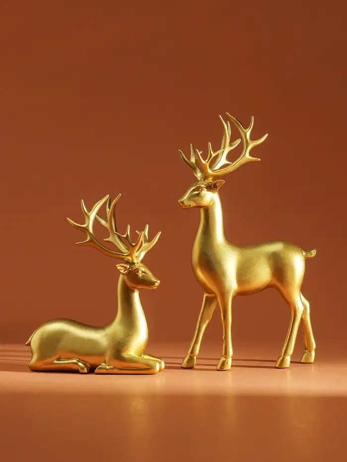 Décoration de Table de noël en forme de renne, 2 pièces, pour la maison, intérieur, vacances de noël