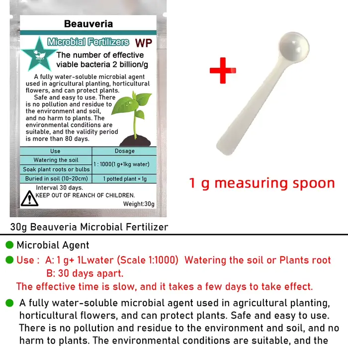 Beauveria – engrais microbien entièrement soluble dans l'eau