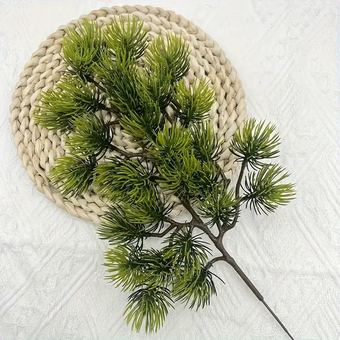 Branches de jépier artificielles 10 pièces-feuillage vert réaliste pour la décoration intérieure