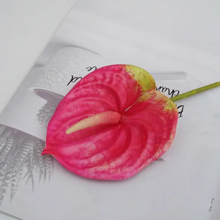 Bouquets de fleurs d' Anthurium artificielles en PU