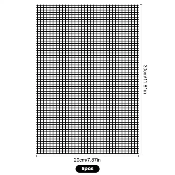 Lot de 5 tapis en maille pour pot de fleurs 20x30cm, grille rectangulaire pour fond de pot de bonsaï