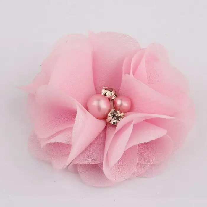 Mini fleurs artificielles en tissu mousseline de soie
