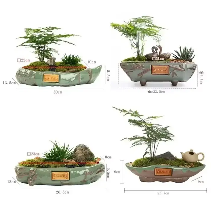 Pot à Bonsaï en Céramique Vintage