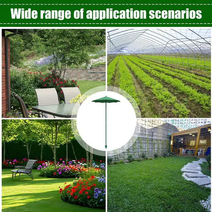 Lot de 3 Parasols pour Plantes avec Insertion au Sol