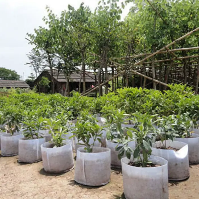 Pots ronds en tissu, sacs de culture