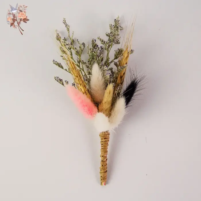 6 paquets de petites fleurs séchées faites à la main