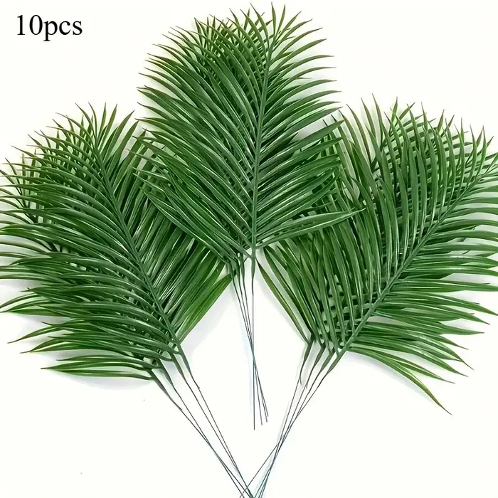 10/20 feuilles de palmier artificielles, fausses feuilles tropicales Areca pour la décoration floral