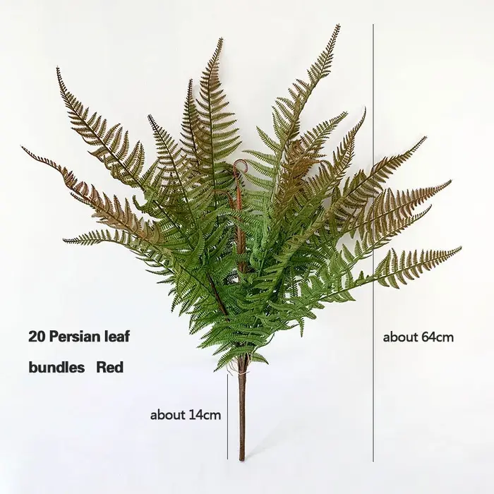 Grand Bouquet de Fougère Boston, Fausse Plante Verte Artificielle, Faisceaux de Feuilles Perses pour