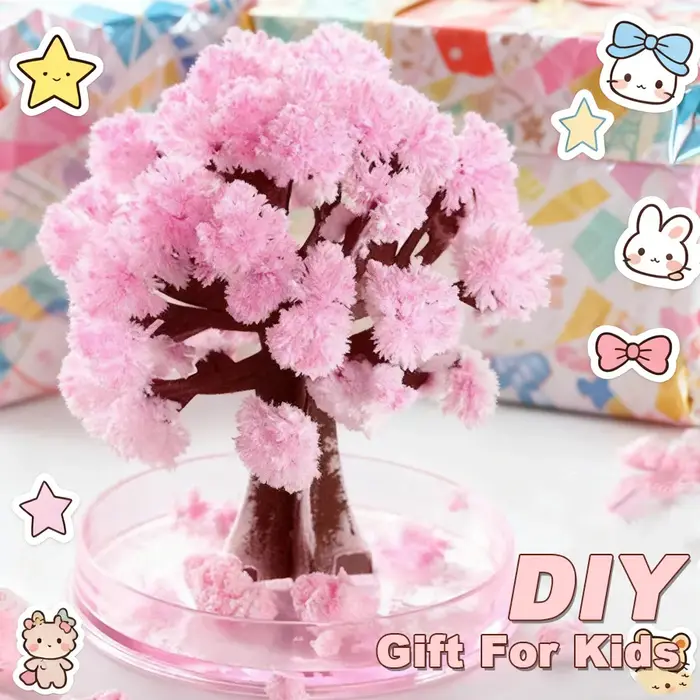 Arbre en papier Sakura magique en cristal artificiel