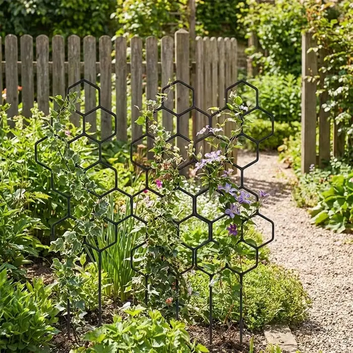Deux supports pour plantes grimpantes en nid d'abeille de 14