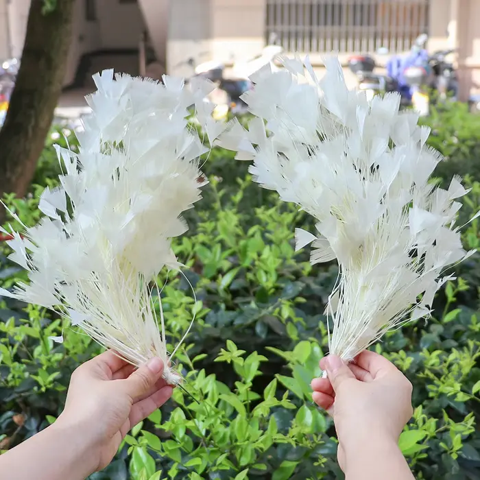 Nouveau Bouquet de fleurs de plumes de dinde naturelles