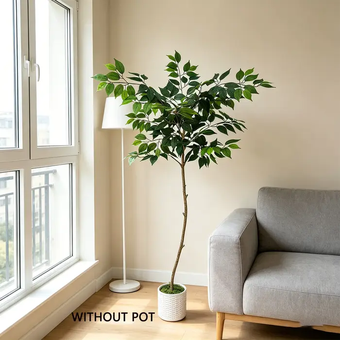 Arbre artificiel Ficus Banyan de 70-190 cm, plante artificielle haute, ornement végétal artificiel pour la maison, le jardin, le magasin, le balcon, le salon, décoration