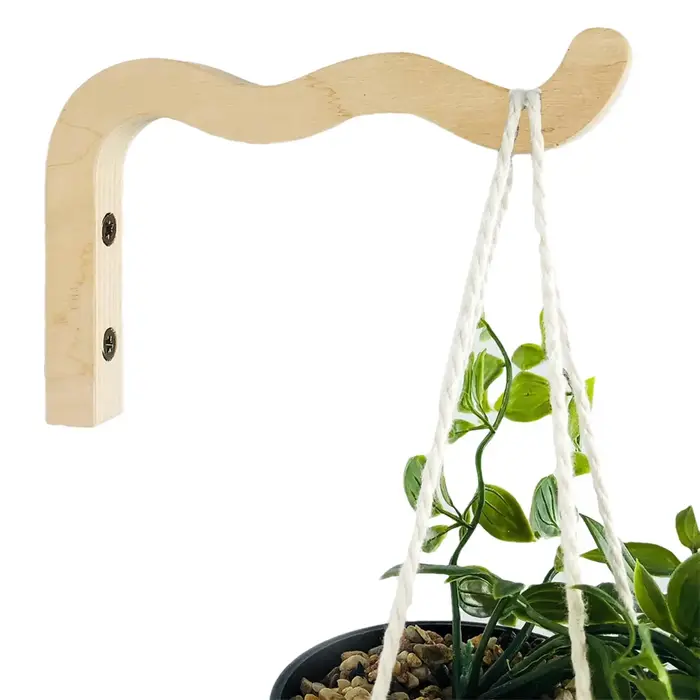 Support mural en bois pour plantes, crochets pour paniers de fleurs, supports pour plantes murales, 