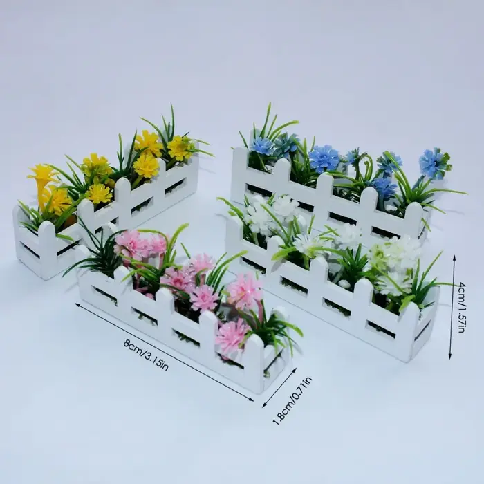 Simulation de fleurs de clôture Miniature