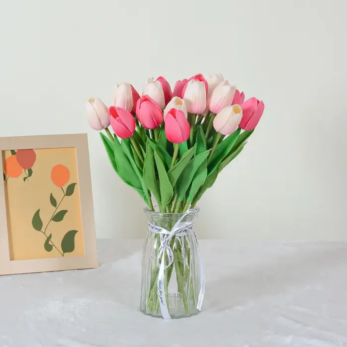 Fleurs de tulipes artificielles en silicone