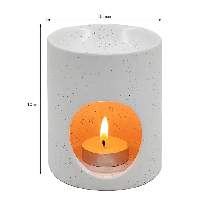 Poêle d'aromathérapie en céramique Simple, huile essentielle, cire fondue, brûleur d'encens, chambre