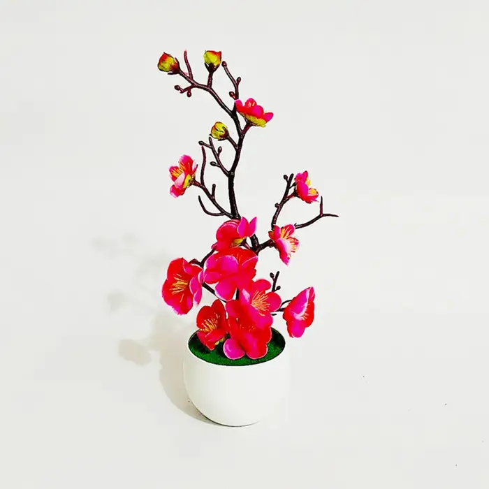 Bonsaï fleurs de prunier en soie