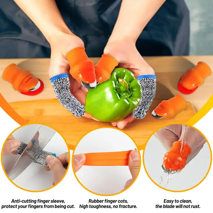 Couteau à pouce en Silicone pour jardinage, outil de récolte, séparateur, protection des doigts, pla