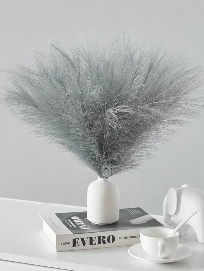 Uflower 42CM 10/20 pièces moelleux Pampas Boho herbe décor fleur artificielle fausses plantes Reed simulé mariage maison fête décoration