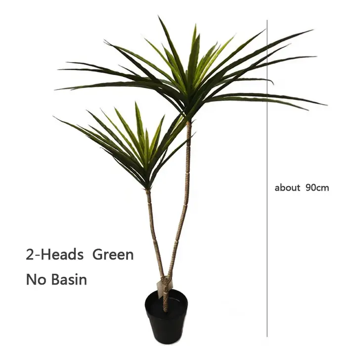 Plantes artificielles Dracaena, fausses feuilles de palmier en plastique, plante Cycas pour la maiso