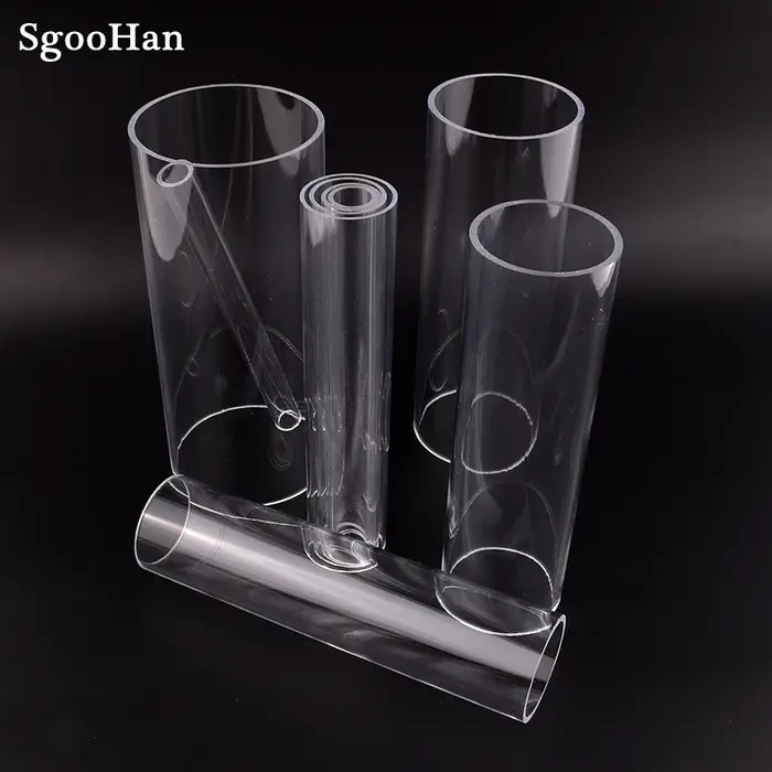 1pc O.D 16 ~ 110mm Transparent acrylique Aquarium Aquarium tuyau plexiglas alimentation en eau Tube 