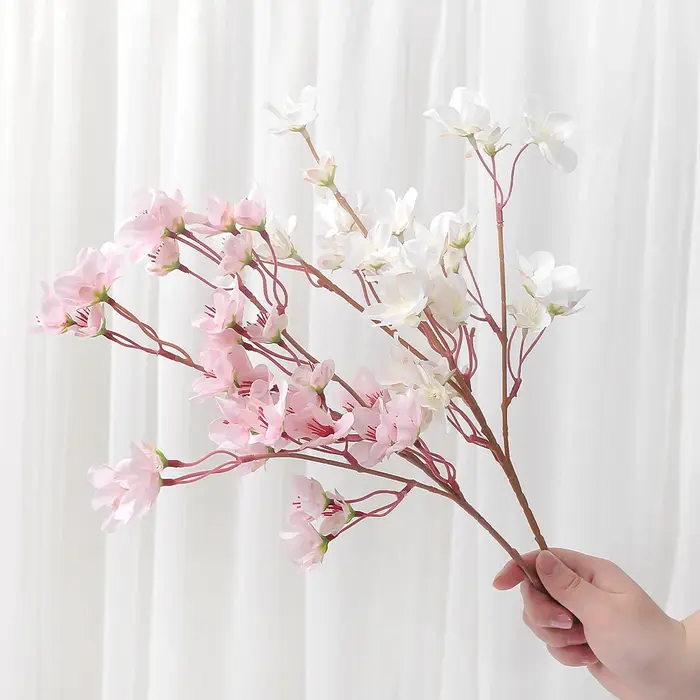 Bouquet de fleurs de pêcher artificielles 39CM