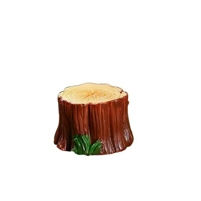 Mini Figurine Miniature de Souche d'Arbre Mignonne, Mousse de Jardin, Micro Décoration de Paysage, O