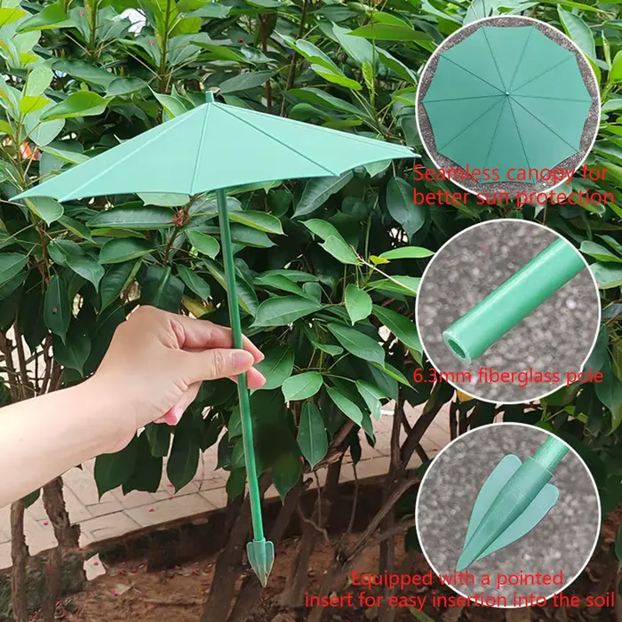 Parasols pour plantes (3 pièces) – Protection solaire UV pour semis et jeunes plants – Idéal pour jardiniers et légumes de balcon