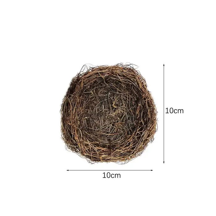 Nid d'oiseau artificiel de Pâques de 10 à 15 cm, œufs de Pâques, nid en rotin naturel, œufs de range