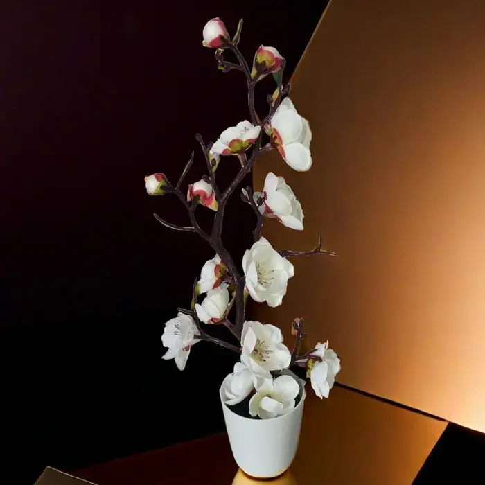 Bonsaï créatif de fleurs de prunier artificielles