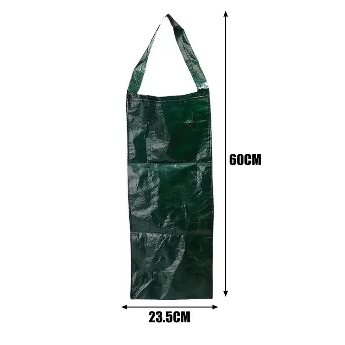 Sac de plantation de fraises suspendu, sac de culture de jardin PE dégradable, jardinière de fleurs 