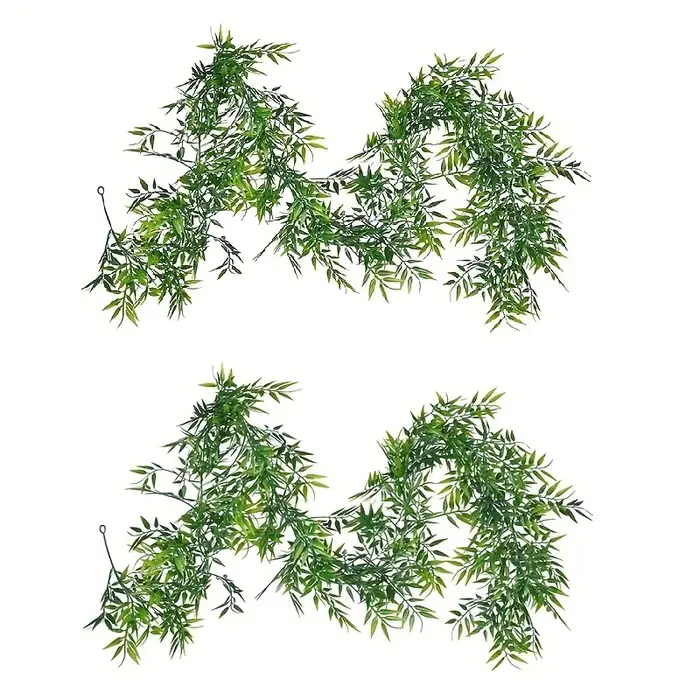 Plantes artificielles pour la décoration intérieure, feuilles de bambou artificielles de 1,8 m, guir