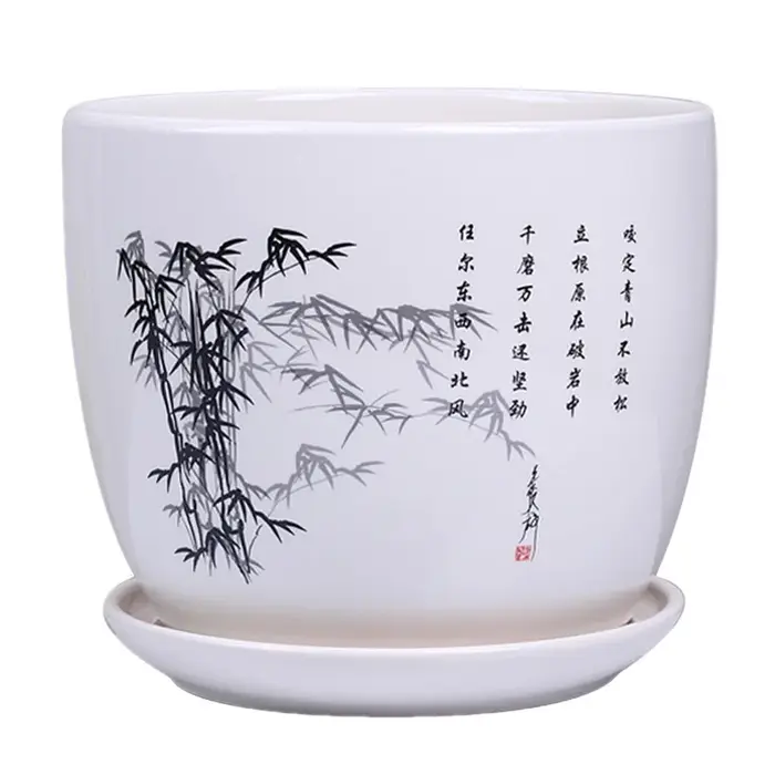 Chine Jingdezhen-Pot de fleur en céramique vintage