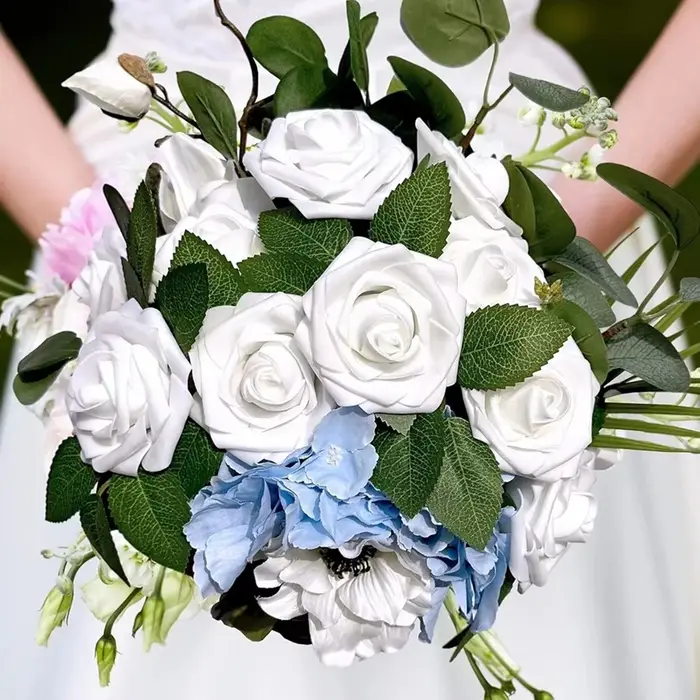 PE mousse Rose fleur artificielle mariage mariée Bouquet accessoire guirlande maison vase table extérieur jardin festival fête bricolage décor