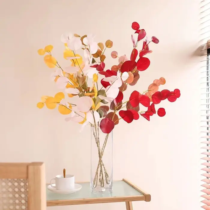 Plantes Artificielles Longues Branches Feuilles d'Eucalyptus