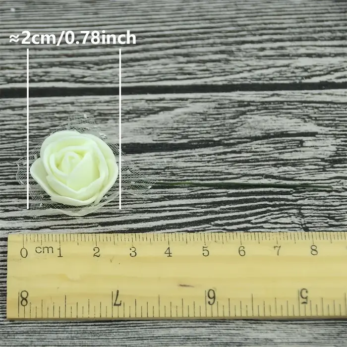 144 pièces/2 cm Mini dentelle Pe Rose mousse têtes de fleurs Bouquet pour mariage décoration de la maison Scrapbooking