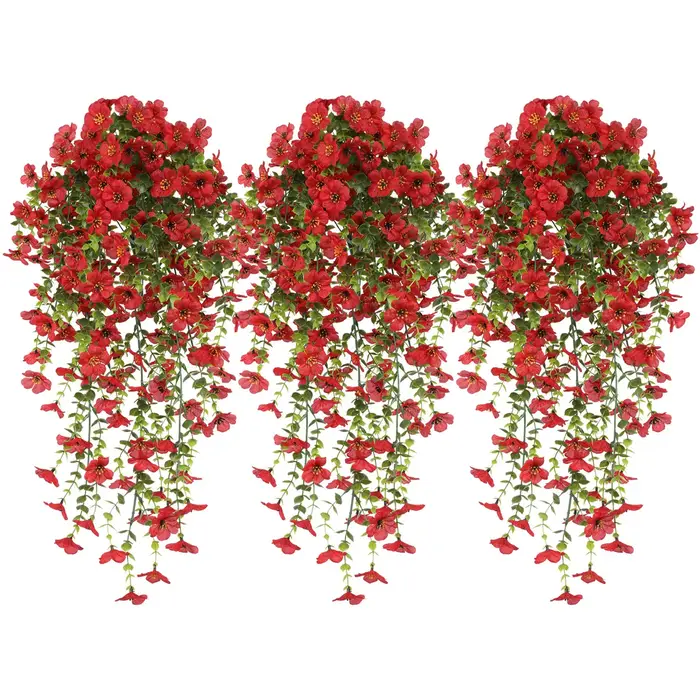 Fleurs artificielles suspendues pour l'extérieur