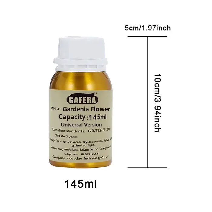 GAFERA 145ml (4.9 fl.oz) Huiles Essentielles de Fleur de Gardénia - Pour Tous les Diffuseurs Sans Eau