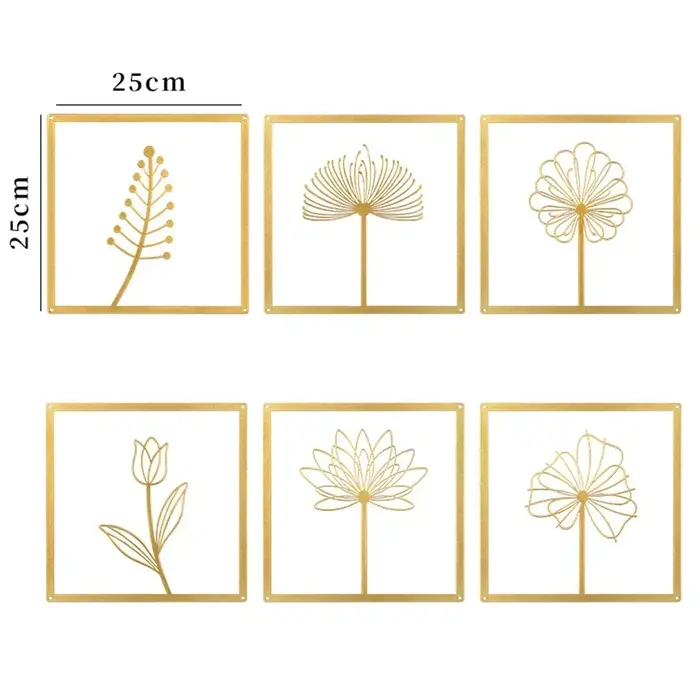 Nordique fleur métal mur Art macramé mur pendentif décor salon suspendus