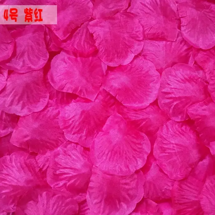 Nouvelle mode 1000 pièces/lot Pétales de rose artificiels en soie Décorations de mariage Chemins de 
