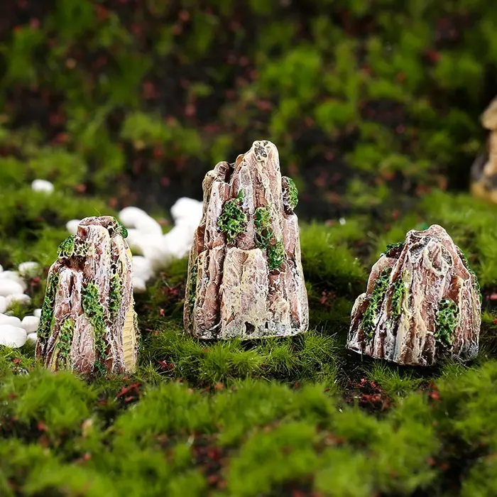 1 pièce Mini-ornements de montagne miniatures pour bonsaï