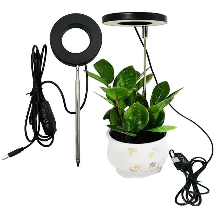 Lampe de culture miniature pour plantes de bureau 6500K, lampe de culture pour plantes en terrarium 