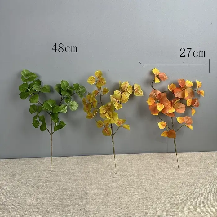8 pièces de feuilles de Bodhi artificielles