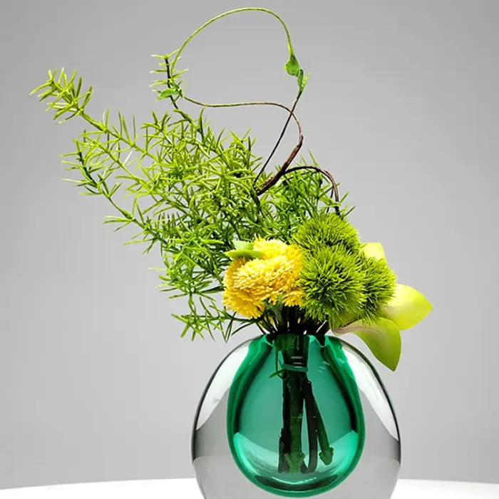 Vase à fleurs glacé Chic avec Design de gouttelettes