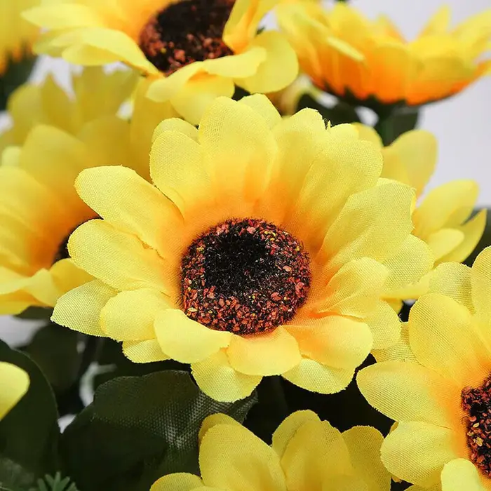 Bouquet de fausses fleurs de tournesol artificielles en soie
